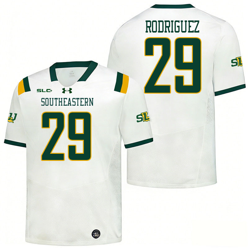 Southeastern Louisiana Lions #29 Guillermo Garcia Rodriguez College Football Jerseys,Uniforms Stitched-White